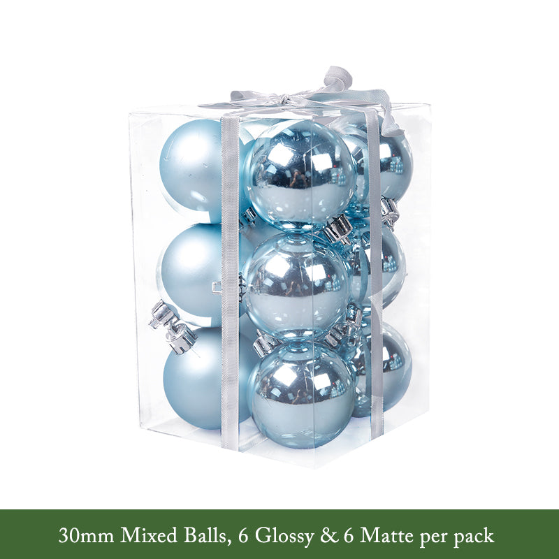 Blue Series Decorative Christmas Balls Wreath