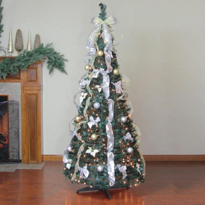 Collapsible Christmas Tree with Ornaments