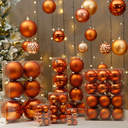 Orange Decorative Christmas Balls Wreath