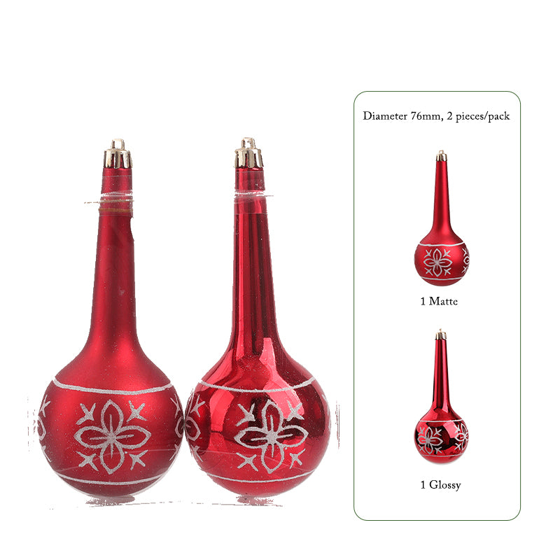 Teardrop-Shaped Decorative Ball Ornaments for Christmas Trees