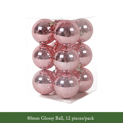 Pink Rose Gold Pearlized Christmas Decorative Balls