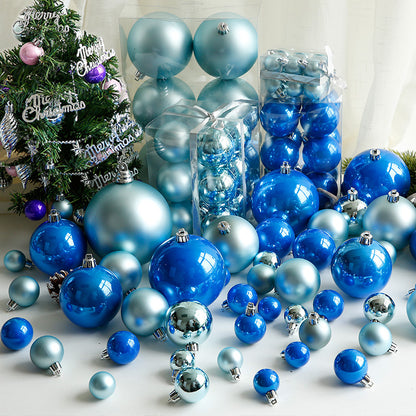 Blue Series Decorative Christmas Balls Wreath