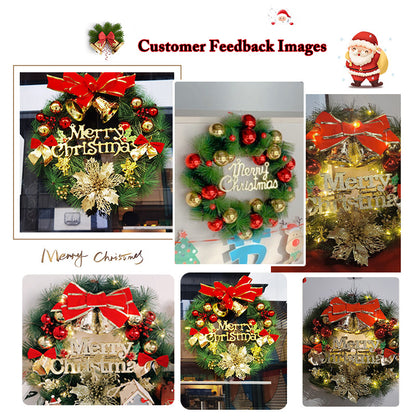 Large Red Flower Christmas Atmosphere Wreath