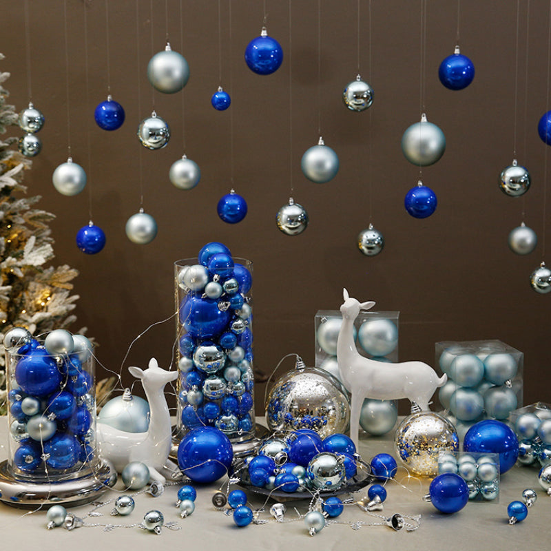 Blue Series Decorative Christmas Balls Wreath