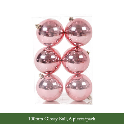 Pink Rose Gold Pearlized Christmas Decorative Balls