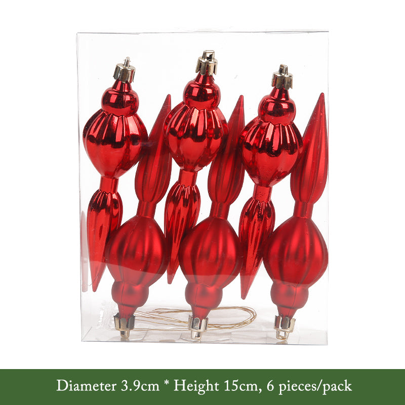 Teardrop-Shaped Decorative Ball Ornaments for Christmas Trees