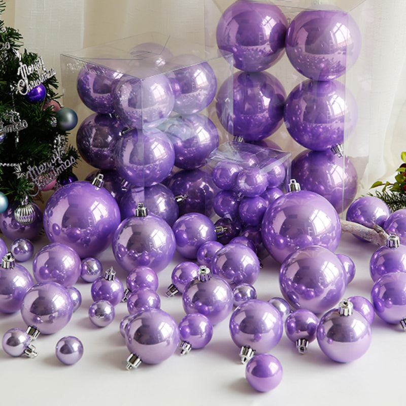 Vibrant Purple Christmas Ball Ornaments