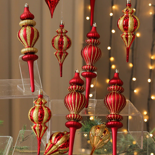 Teardrop-Shaped Decorative Ball Ornaments for Christmas Trees