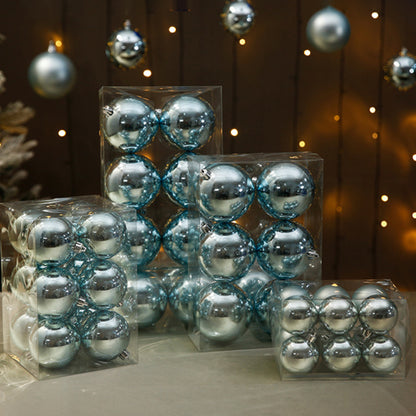 Blue Series Decorative Christmas Balls Wreath