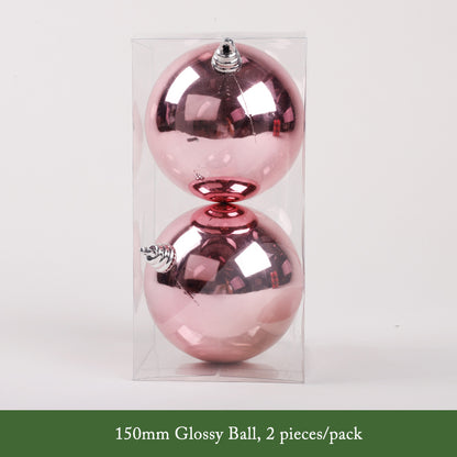 Pink Rose Gold Pearlized Christmas Decorative Balls