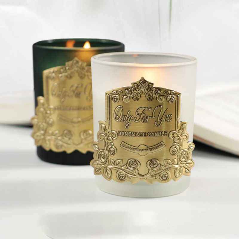 Metal Plaque Glass Candle Scented