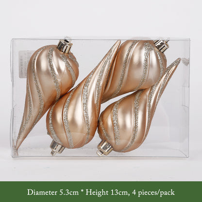 Teardrop-Shaped Decorative Ball Ornaments for Christmas Trees