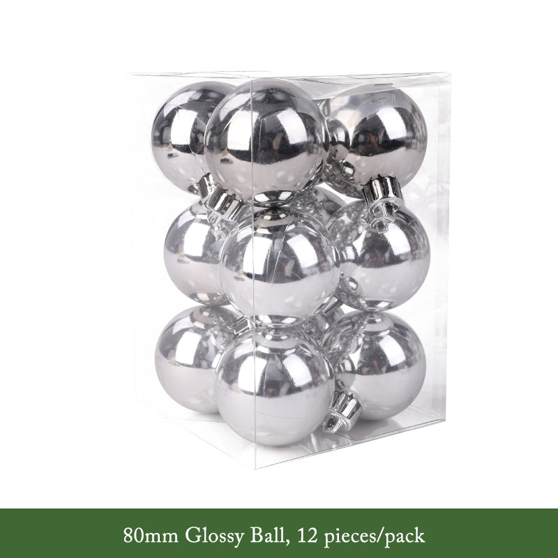 Silver Christmas Hanging Ball Decorations