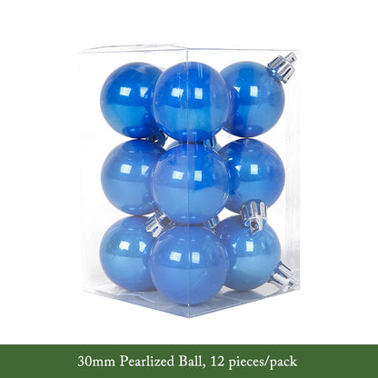 Blue Series Decorative Christmas Balls Wreath