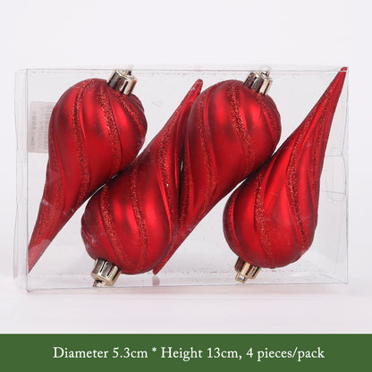 Teardrop-Shaped Decorative Ball Ornaments for Christmas Trees