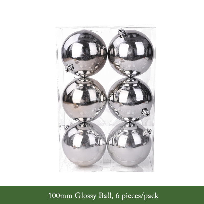 Silver Christmas Hanging Ball Decorations