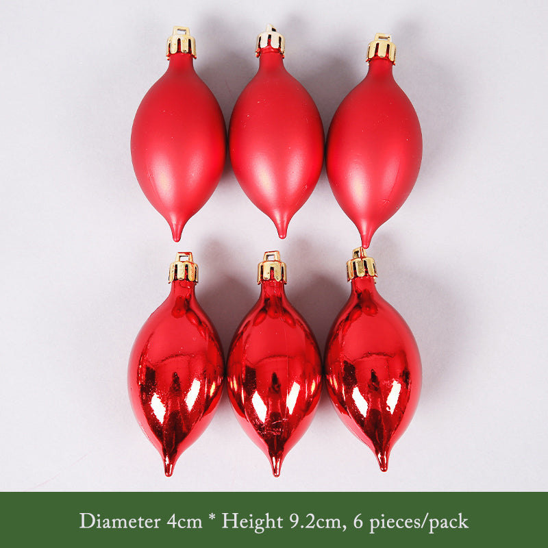 Teardrop-Shaped Decorative Ball Ornaments for Christmas Trees