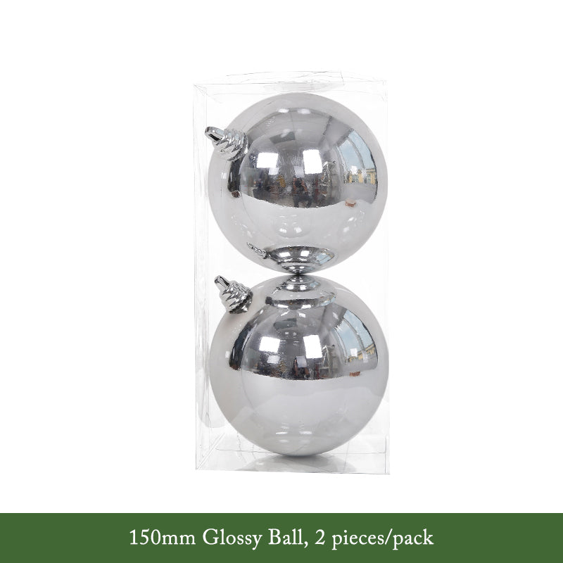 Silver Christmas Hanging Ball Decorations