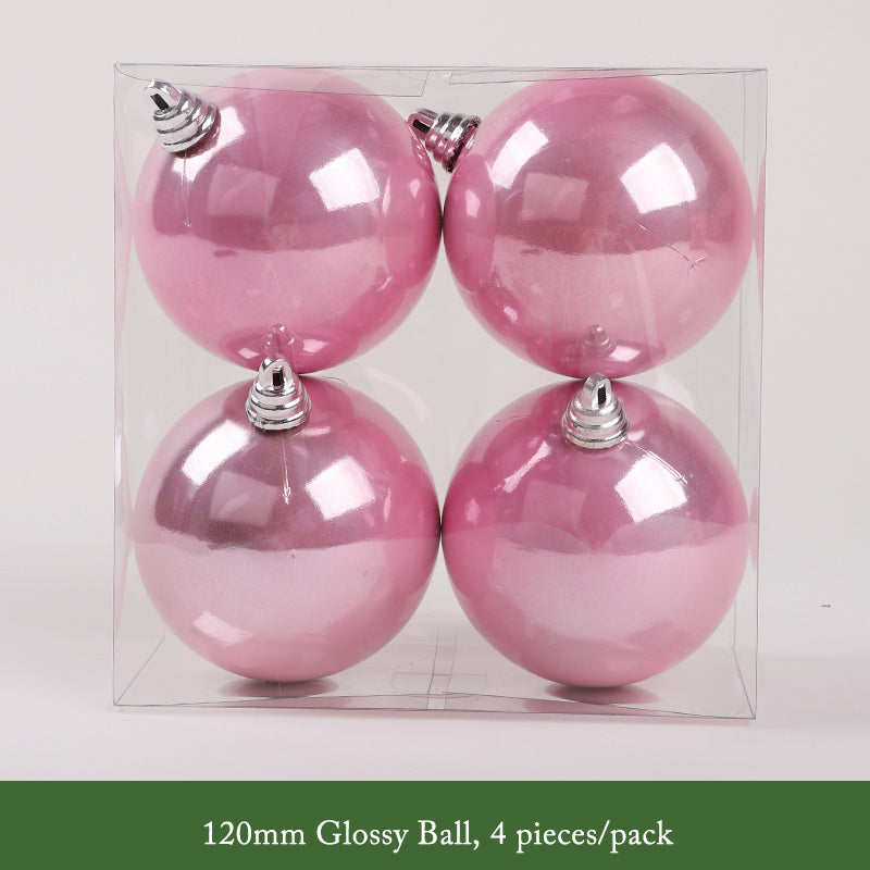 Pink Rose Gold Pearlized Christmas Decorative Balls