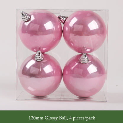 Pink Rose Gold Pearlized Christmas Decorative Balls