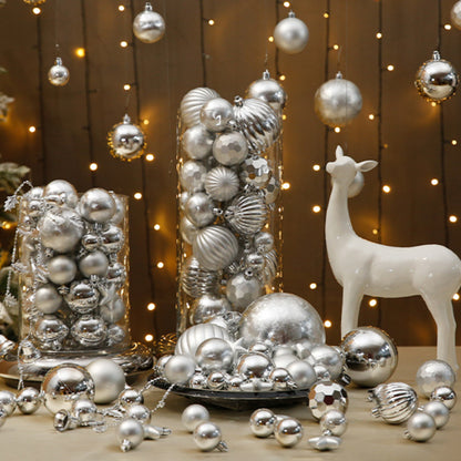 Silver Christmas Hanging Ball Decorations