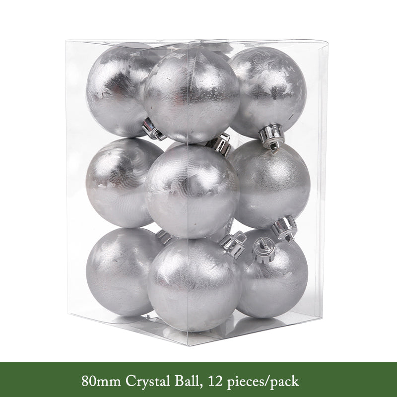 Silver Christmas Hanging Ball Decorations