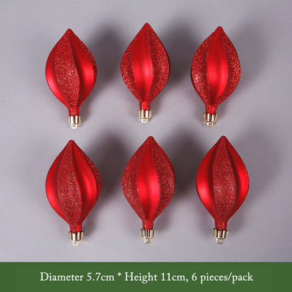 Teardrop-Shaped Decorative Ball Ornaments for Christmas Trees