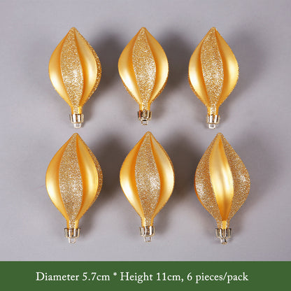 Teardrop-Shaped Decorative Ball Ornaments for Christmas Trees