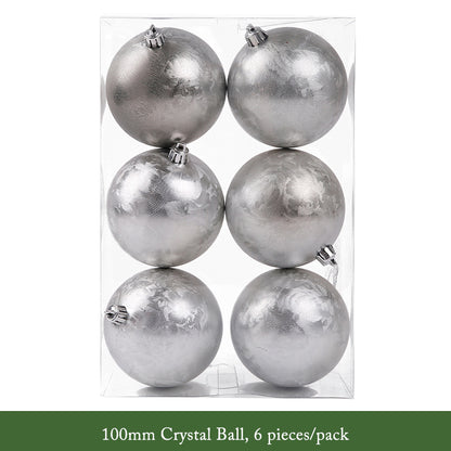 Silver Christmas Hanging Ball Decorations