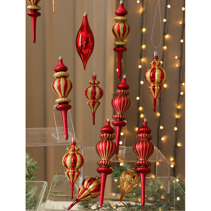 Teardrop-Shaped Decorative Ball Ornaments for Christmas Trees