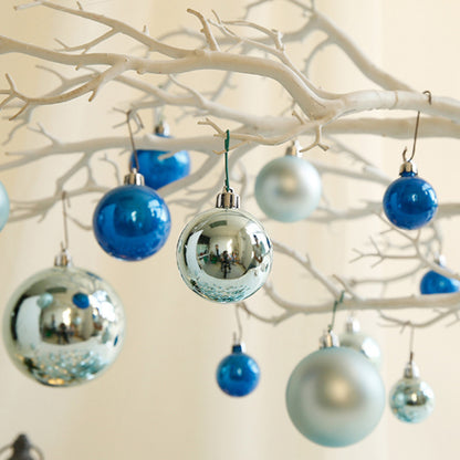 Blue Series Decorative Christmas Balls Wreath