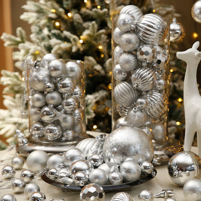 Silver Christmas Hanging Ball Decorations