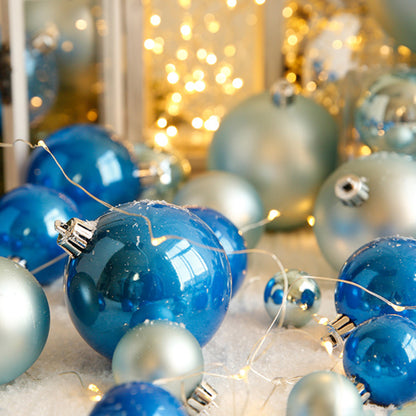 Blue Series Decorative Christmas Balls Wreath