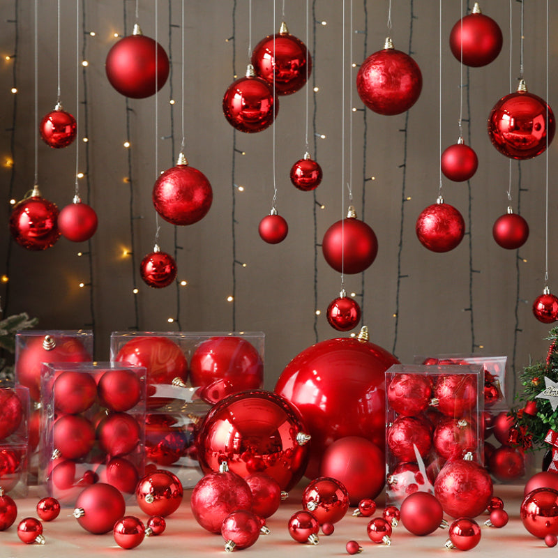 Red Christmas Hanging Ball Decorations