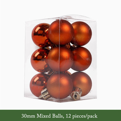 Orange Decorative Christmas Balls Wreath