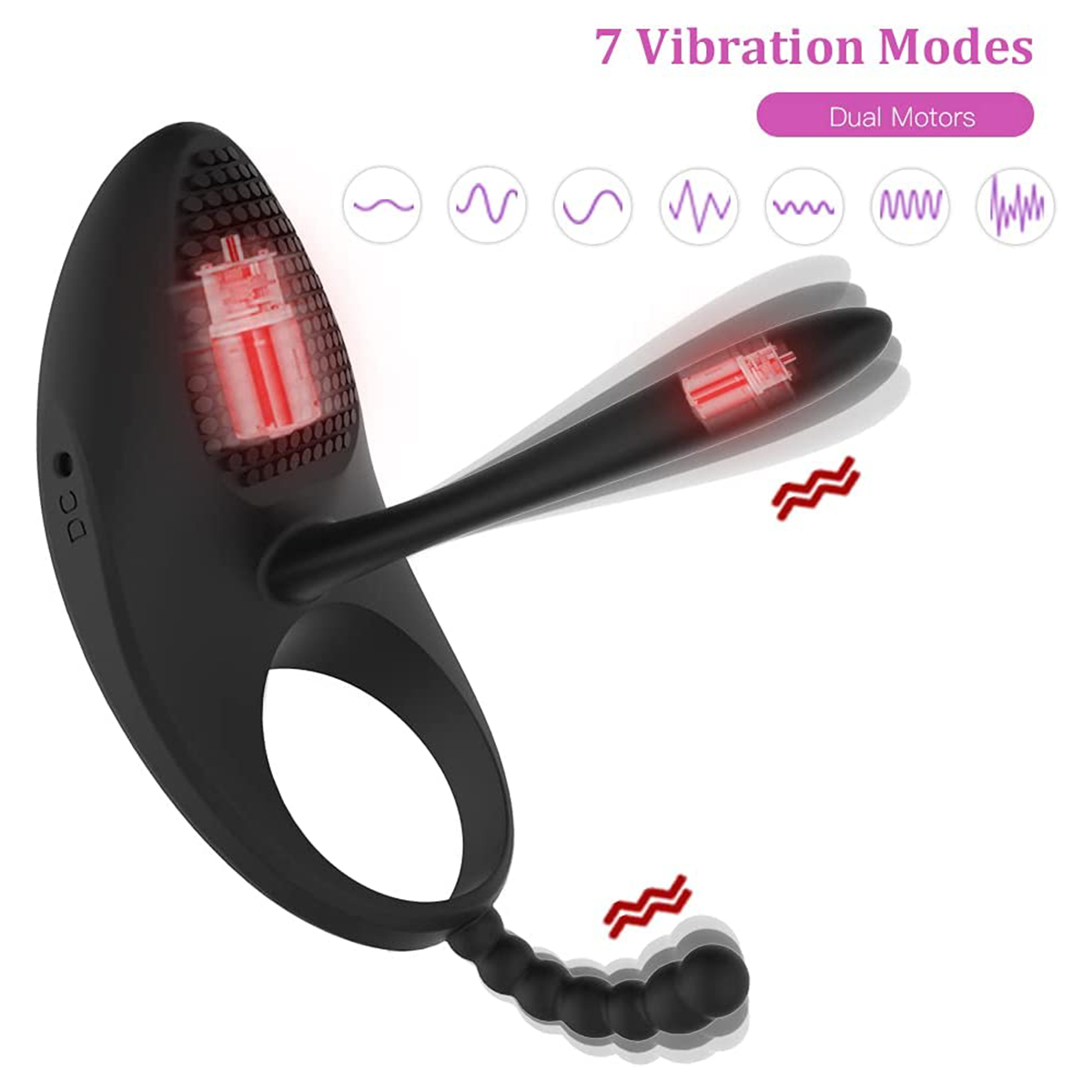 Rechargeable Pleasure Ring with Stimulator