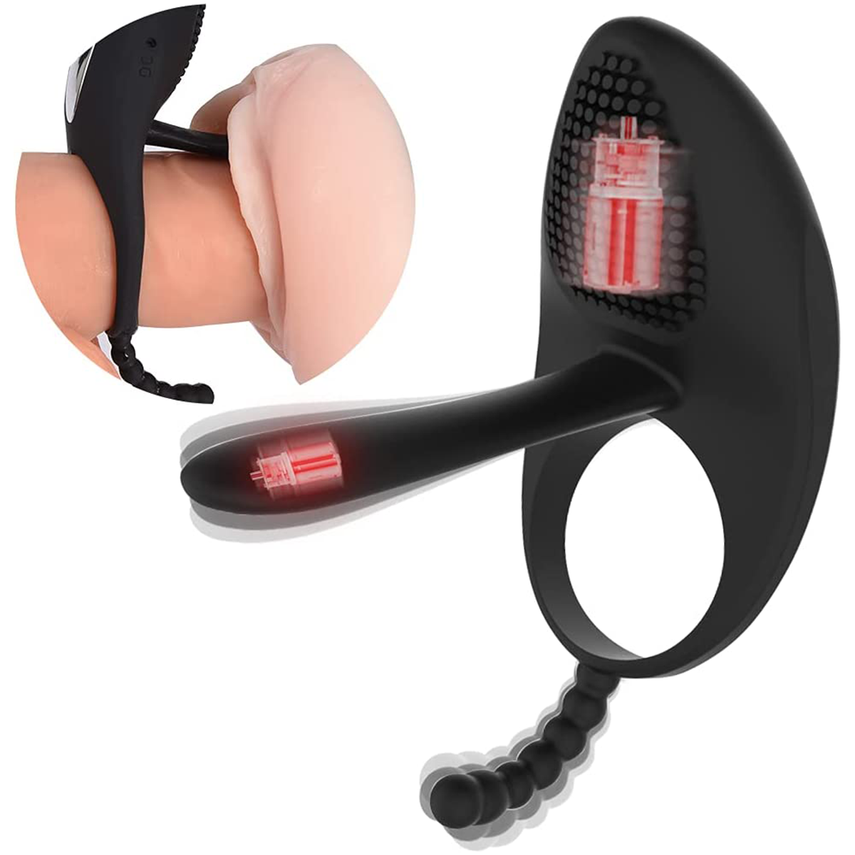 Rechargeable Pleasure Ring with Stimulator