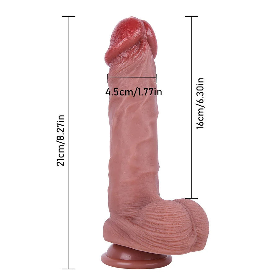 Lifelike Dual-Layer Silicone Suction Cup