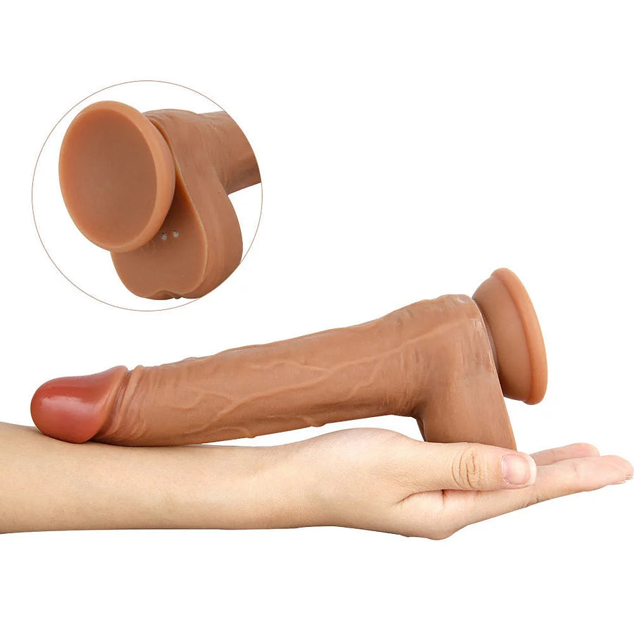 Thrusting & Warming Silicone Vibrator with Remote