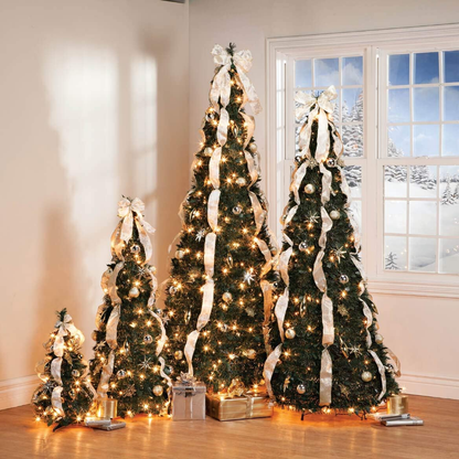 Collapsible Christmas Tree with Ornaments