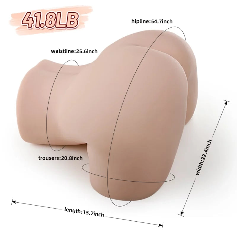 Evelyn-41.8LB Ultra Soft Liquid Jelly Big Butt Sex Torso