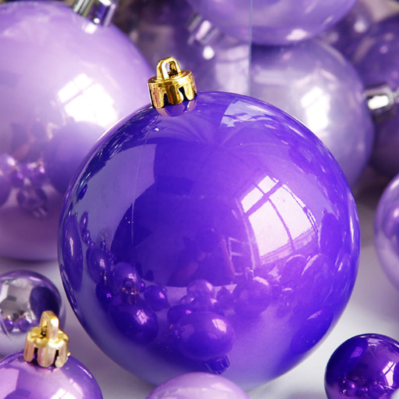 Vibrant Purple Christmas Ball Ornaments