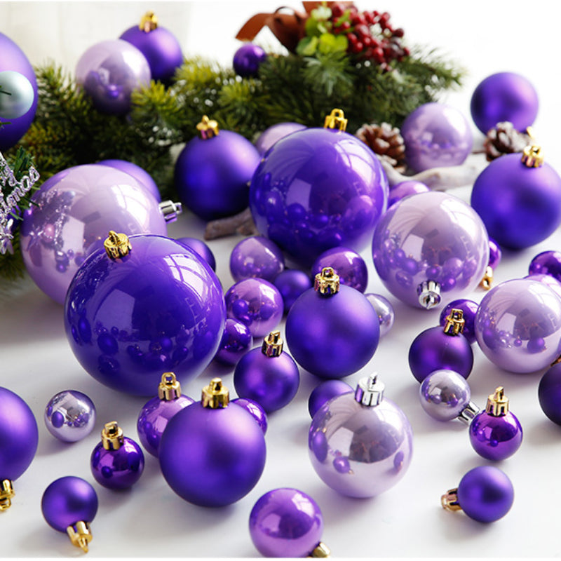 Vibrant Purple Christmas Ball Ornaments