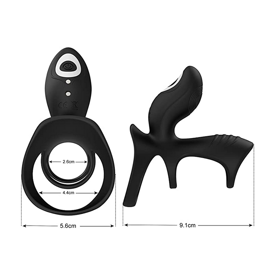 Remote Control Duo Ring with Vibrating Action