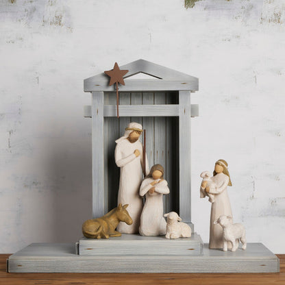 Starter Figures with Crèche, 7-piece Set